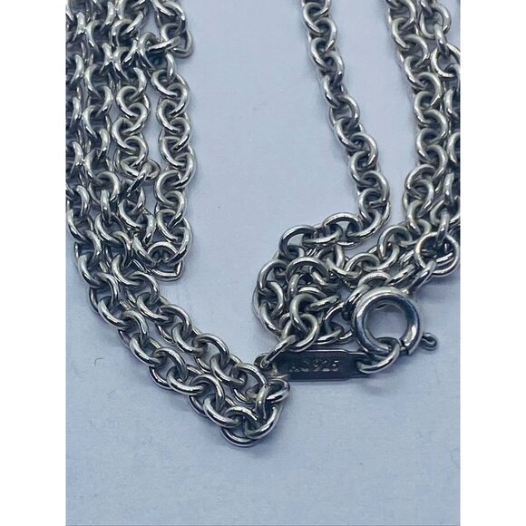 20" Tiffany & Co. 3mm Large Link Rolo Chain Necklace in Sterling Silver - Picture 2 of 9